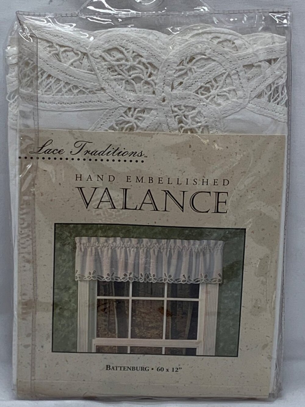 Lace Traditions Vallance Battenburg 60 x 12" Cotton Machine Wash